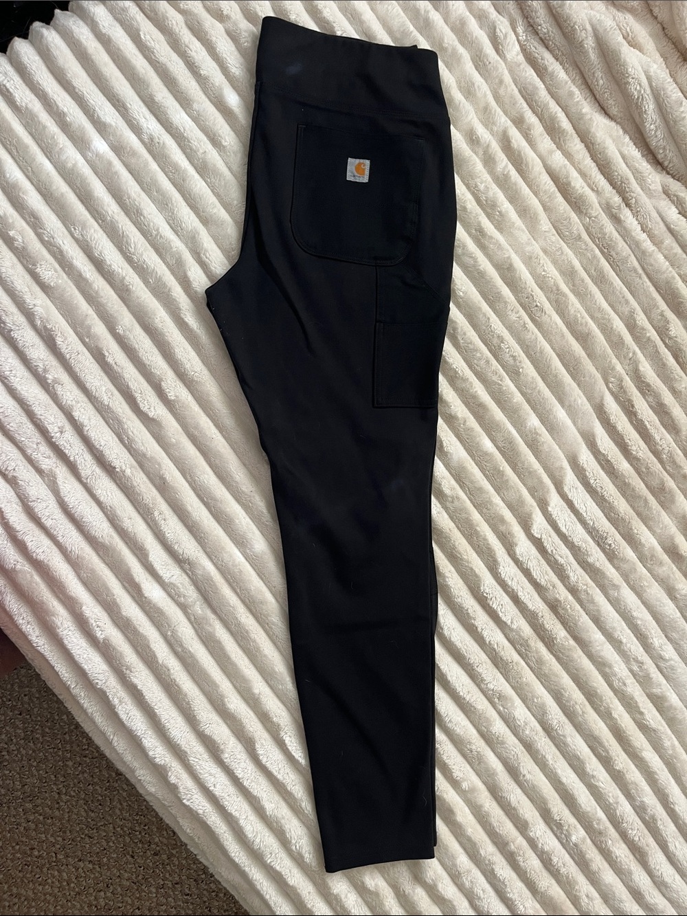 Carhartt Women’s Stretch Black Double-knee Cargo Work Utility Pants